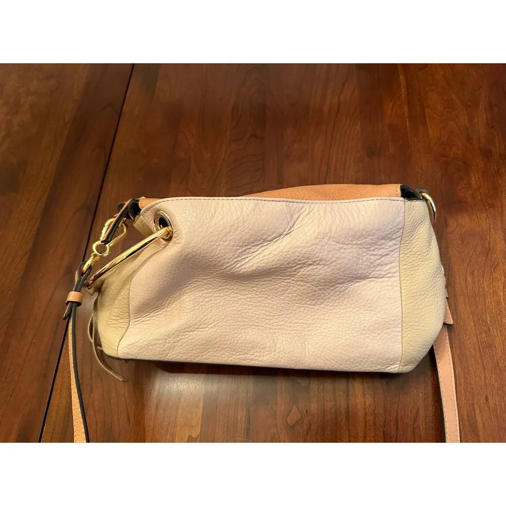 Vince Camuto Leather pink, tan and peach toned purse with removable strap